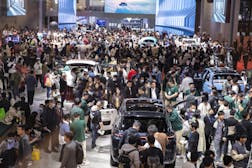 Li Auto's booth at the Shanghai Auto Show. Photo: VCG via Getty